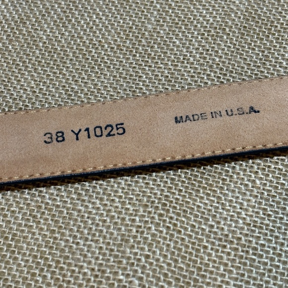 NWOT Mens Gift Ostrich Print Leather Belt + Western Buckle Sz 38 Y1025 USA 1 ⅜ - Picture 7 of 10